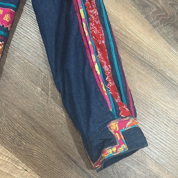 Madison Studio embroidered jacket 100% Cotton button up multicolor look size S - Picture 7 of 16